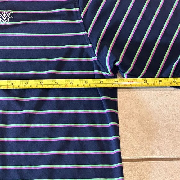 FootJoy FJ Polo Mens‎ Size L Shirt Striped Performance Spandex Golf Activewear - Picture 4 of 6